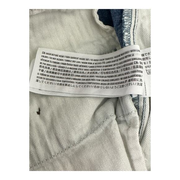 Abercrombie & Fitch Shorts Mens Medium Chambray Blue Drawstring Stretch Preppy - Picture 5 of 5